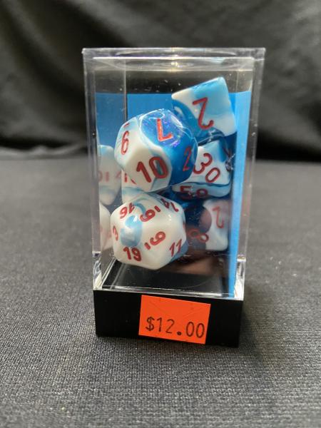 Chessex Gemini Astral Blue/White/Red 7-Die Set picture