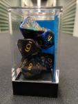 Chessex Lustrous Shadow/Gold 7-Die Set