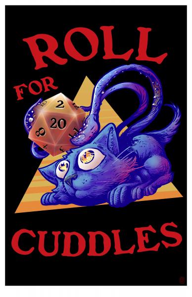 "Roll for Cuddles" Displacer Beast 11" x 17" Glossy Print picture