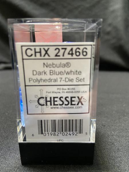 Chessex Nebula Dark Blue/White 7-Die Set picture