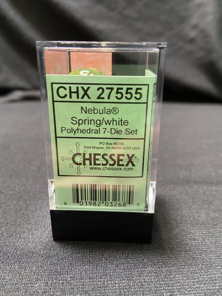 Chessex Nebula Spring/White 7-Die Set picture