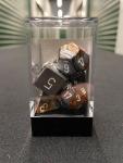 Chessex Gemini Copper-Steel/White Dice