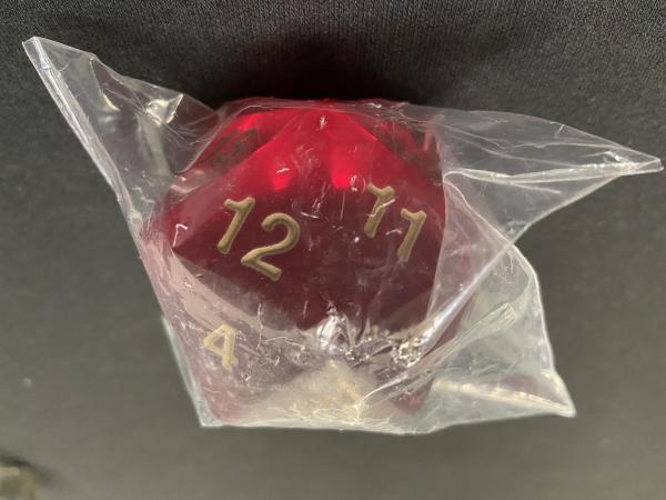 Large D20 Translucent (Red) picture