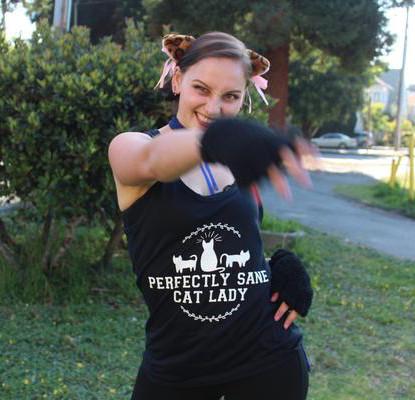 Perfectly Sane Cat Lady Racerback Tank Top picture