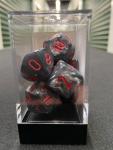 Chessex Velvet Black/Red 7-Die Set