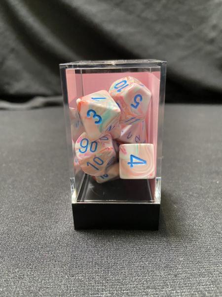 Chessex Festive Pop Art/Blue 7-Die Set