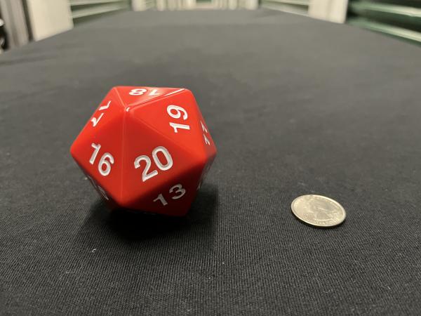 Large Solid D20 Dice (Red) picture