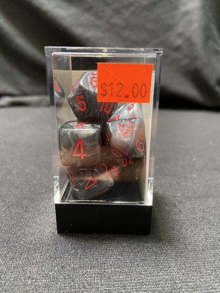 Chessex Velvet Black/Red 7-Die Set picture