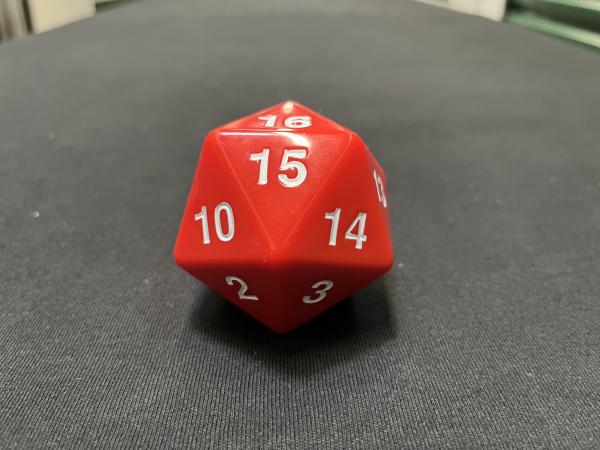 Large Solid D20 Dice (Red) picture
