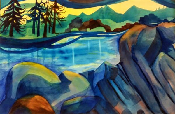 Blue Boulder Lake by Sharon Nichol