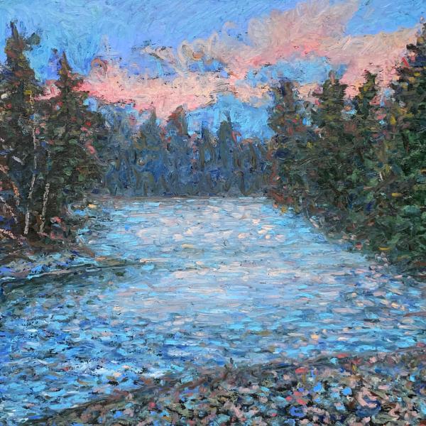 Puntledge River Pink Evening Clearing