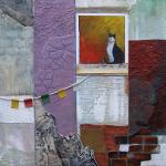 Window Kitty Tibetan Flags