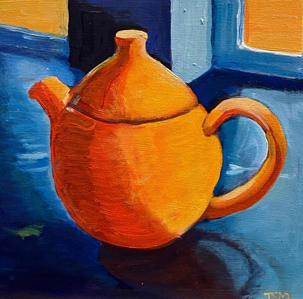 Tea Pot Study in Orange