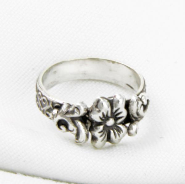 Antique Flower Ring, size 9 picture