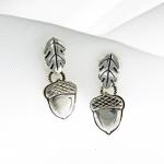 Acorn and Leaf Post Earrings