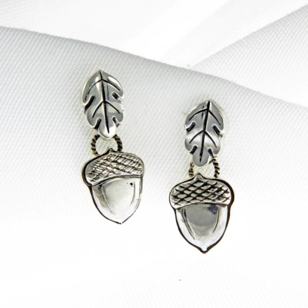 Acorn and Leaf Post Earrings picture