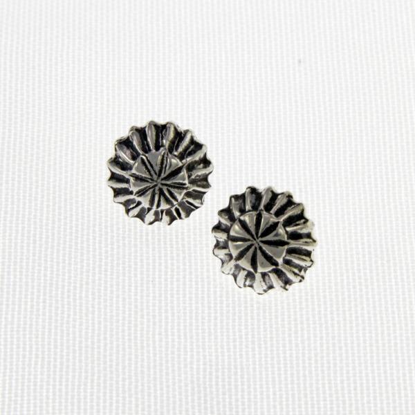 Silver Concho Post Earrings picture