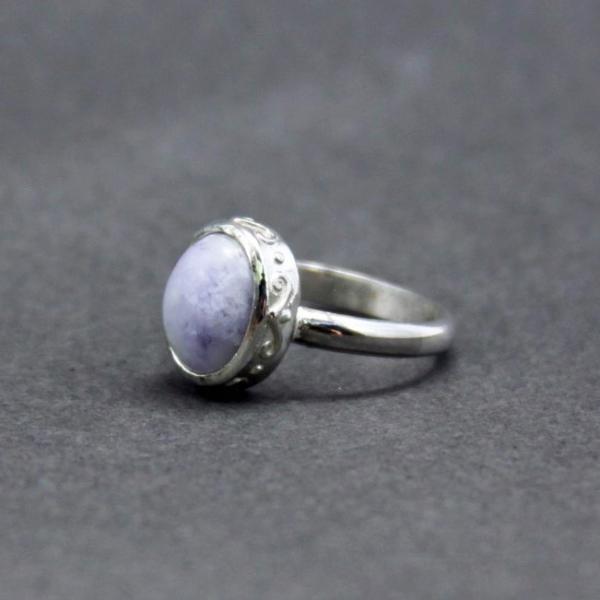 Purple Jade Ring with smooth band