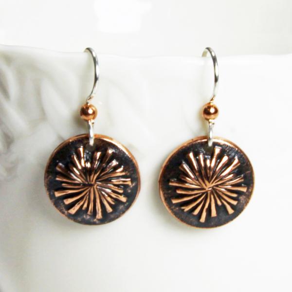 Copper Fireworks Earrings