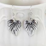 Large Detailed Leaf Earrings