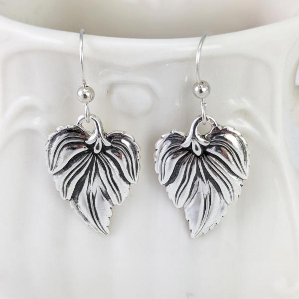 Large Detailed Leaf Earrings picture