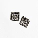 Patterned Square Post Earrings