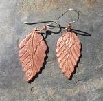 Copper Leaf Earrings