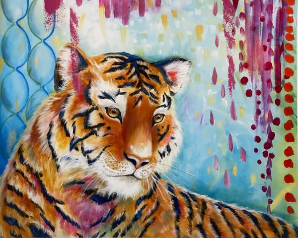 Inside My World colorful tiger print 8x10