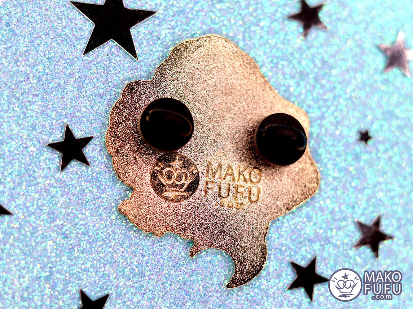 PIN 2" Mermaid Go Away- Hard Enamel Gold picture