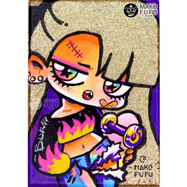 MINI CANVAS - Glitter Skater - Posca Painting + Glitter 5x7" picture