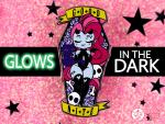 PIN 2.5" Succubus Sexy Cat Lady Glow in the Dark- Hard Enamel