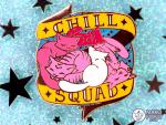 PIN 2" Fufukittens Chill Squad- Hard Enamel Rose Gold