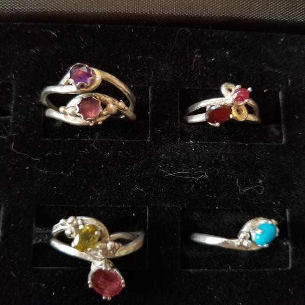 Birthstone series gem rings picture