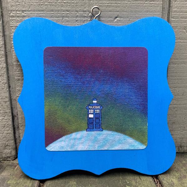 On Top Of The World, At The Edge Of The Universe | Doctor Who TARDIS Art Print picture