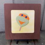 Mikey In The Freezer With Bubble Gum Eyes | Ninja Turtles Michelangelo Ice Cream Pop Art Print