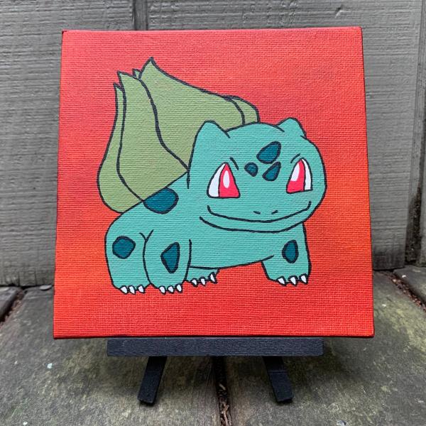 First In Line | Pokemon Bulbasaur Original Painting | Acrylics on Canvas