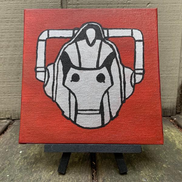 Handles's Cousin | Doctor Who Cyberman Original Painting | Acrylics on Canvas