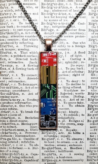 Rainbow Circuit Board Pendant picture