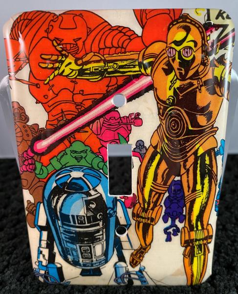 Star Wars Droids R2D2 C3PO Vintage Comic Switch Plate Light Science Fiction