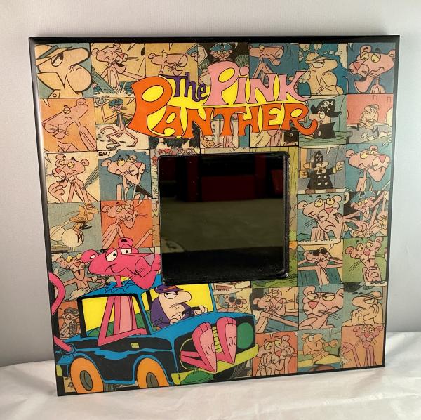 Pink Panther VIntage Comic Book Desk or Wall Mirror Cat Detective 1970's picture