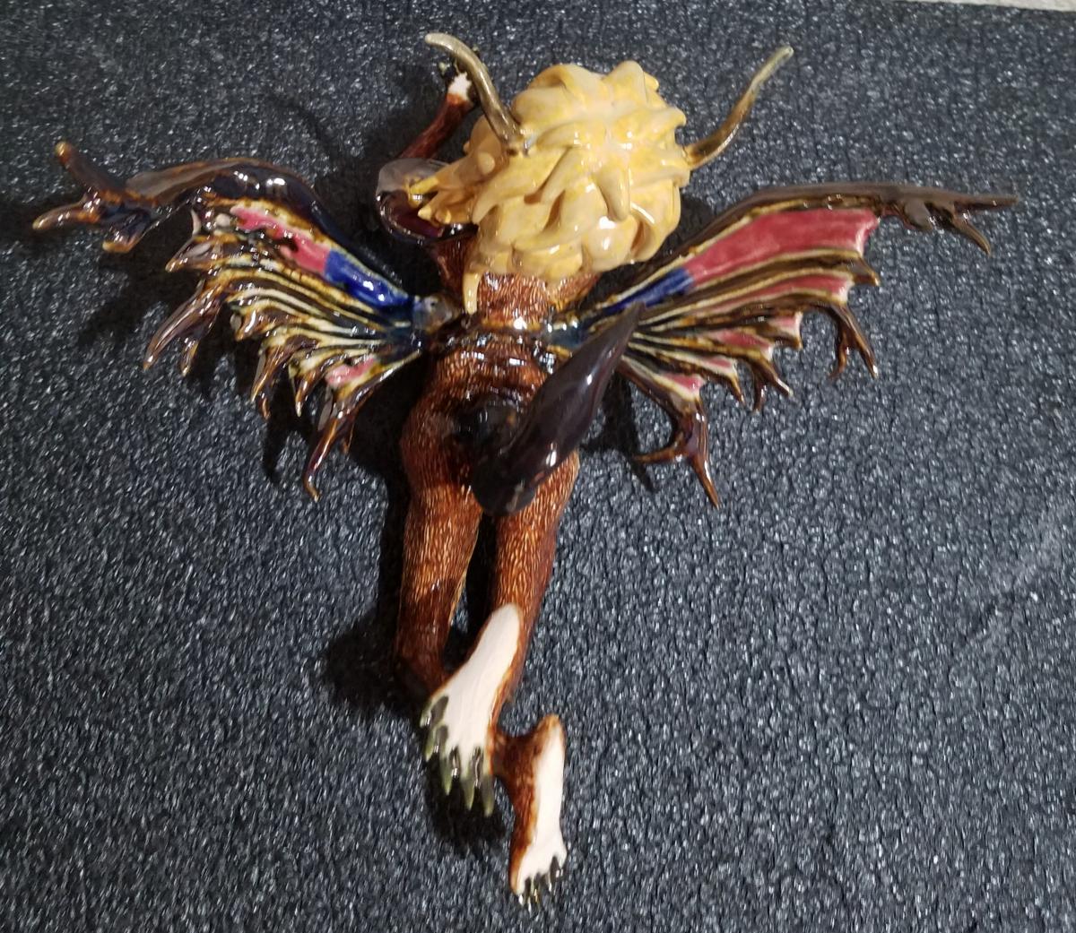 Ceramic Fantasy Manticore Fairy Sculpture picture