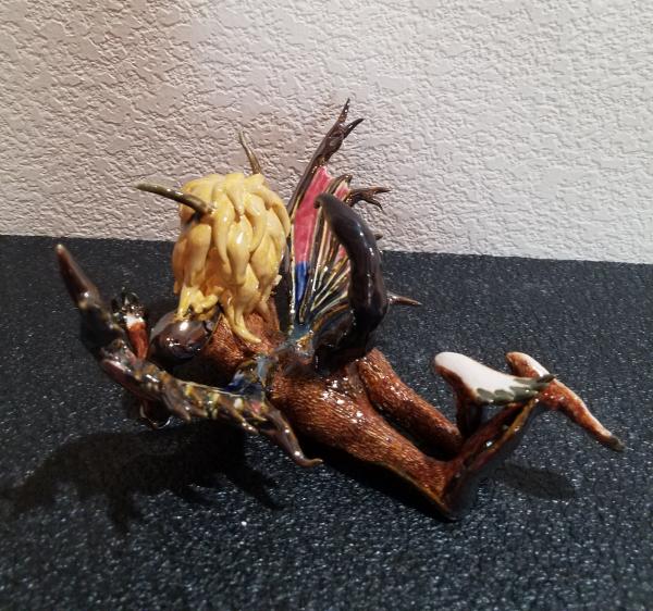 Ceramic Fantasy Manticore Fairy Sculpture picture