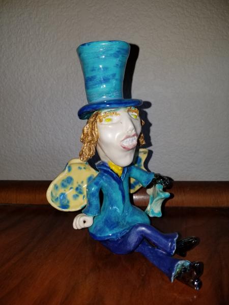 Ceramic Handmade - Top Hat Blue Fairy picture