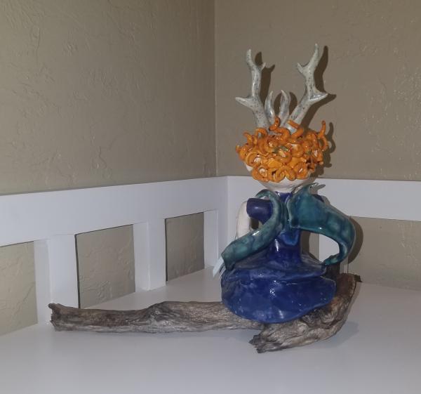 Ceramic Horned Woodland Fairy picture