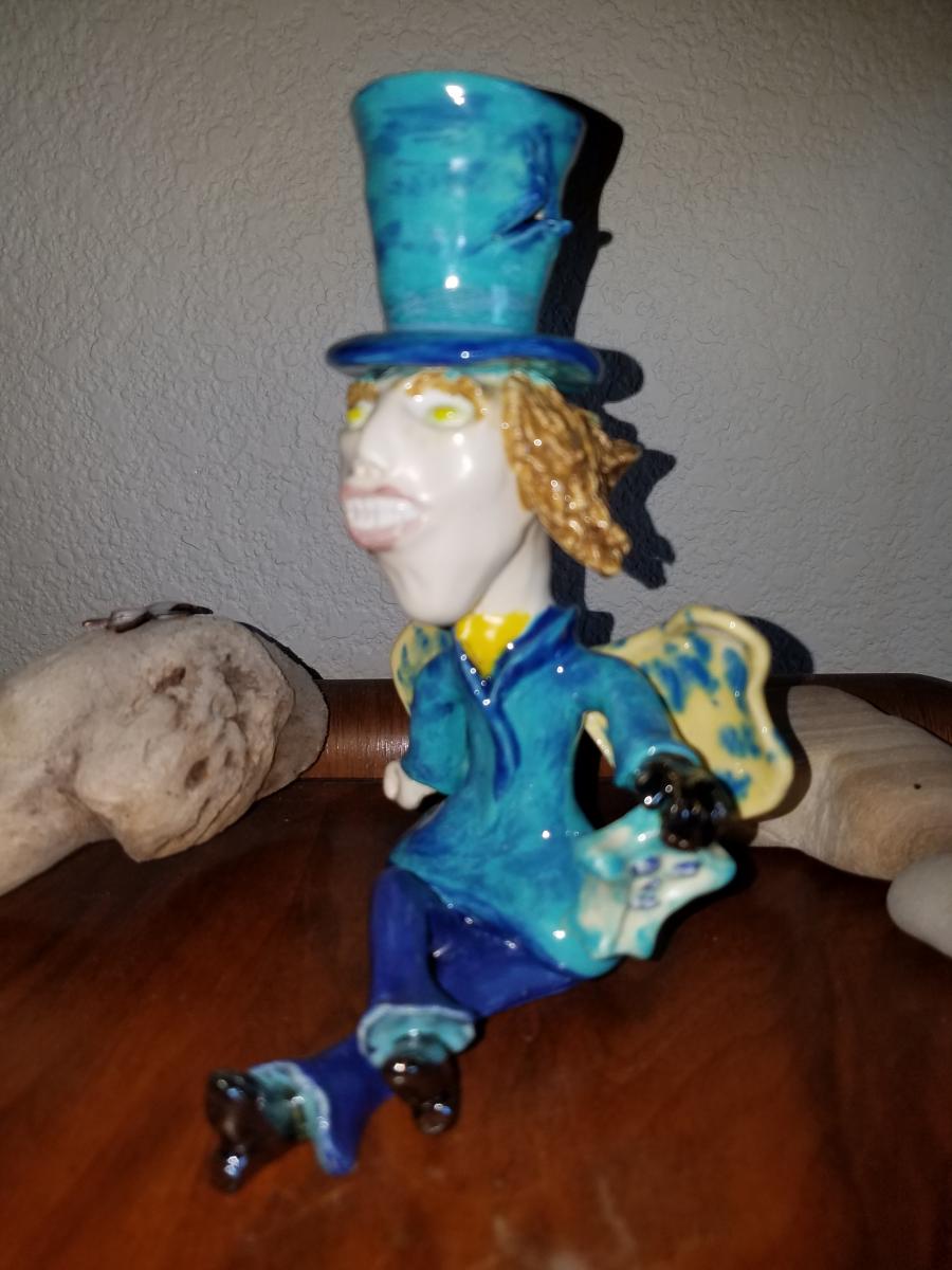 Ceramic Handmade - Top Hat Blue Fairy picture