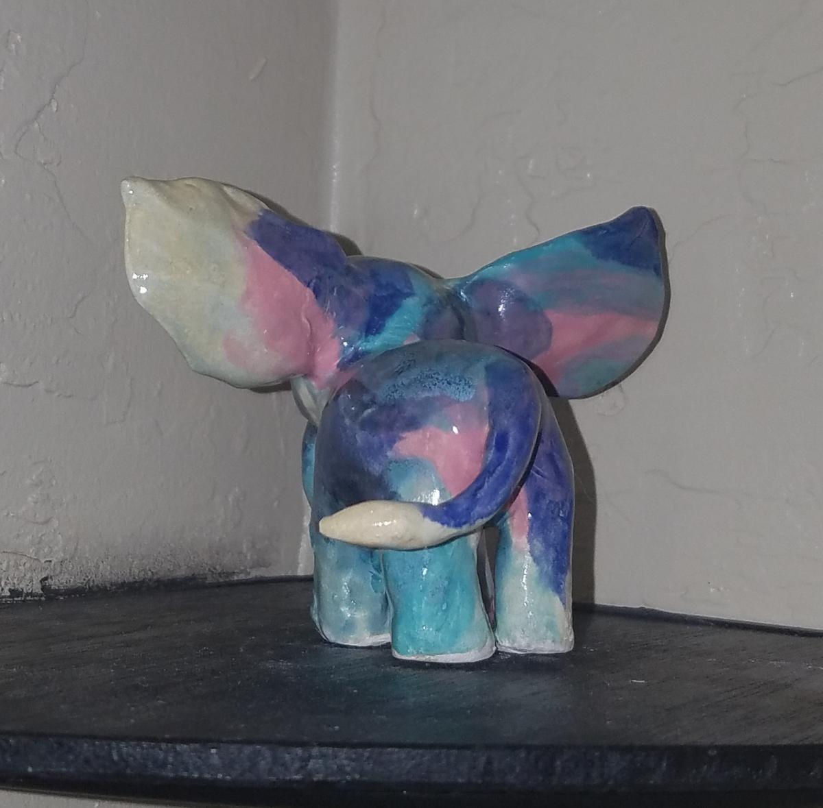 Ceramic Patchwork Elephant Sculpture picture