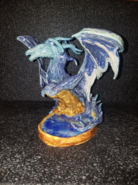 Ceramic Dragon Sculpture - Blue picture