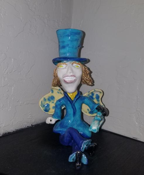 Ceramic Handmade - Top Hat Blue Fairy