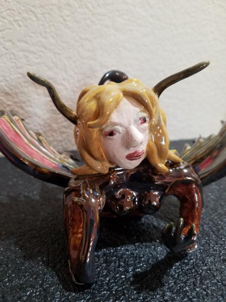 Ceramic Fantasy Manticore Fairy Sculpture picture