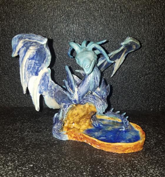 Ceramic Dragon Sculpture - Blue picture